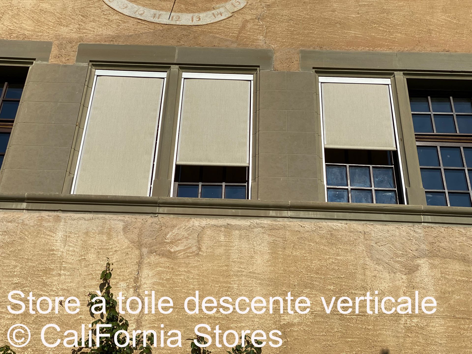 Store toile à descente verticale